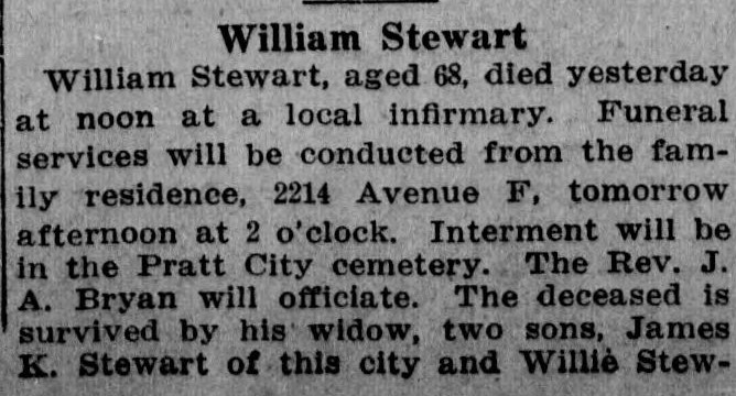 William Stewart obituary
